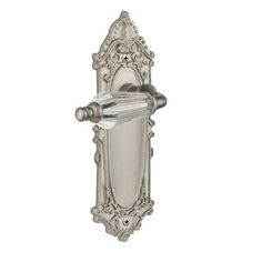 The Victorian Plate, with its distinct curvilinear embellishment, is unmistakably old world vogue. Combine this with Parlour crystal lever to strike a lovely note throughout your entire home. All Nostalgic Warehouse levers are mounted on a solid (not plated) forged brass base for durability and beauty. Finish: Satin Nickel | Nostalgic Warehouse Crystal Parlor Double Dummy Door Lever w / Victorian Long Plate in Gray, Size 8.25 H x 4.375 W x 2.914 D in | Wayfair 714312 Baldwin Door Hardware, Victorian Door, Victorian Interior, Crystal Door Knobs, Door Lever, Door Sets, Door Levers, Nickel Hardware, Unlacquered Brass