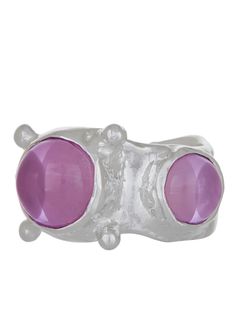 Pulp Ring in Sterling Silver - Fuchsia – Mondo Mondo Pink Sterling Silver Rings With Stones, Modern Silver Rings With Cabochon, Modern Sterling Silver Rings With Stones, Modern Pink Rings With Polished Finish, Sterling Silver Cabochon Ruby Ring, Silver Ruby Cabochon Ring, Silver Polished Amethyst Ring, Silver Amethyst Ring With Polished Finish, Perfume Jewelry