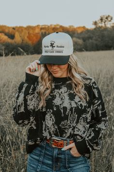 Stay stylish with our Aprés Rodeo Hat! This western trucker hat is perfect for a day at the rodeo, offering both fashion and function. Stand out from the crowd and embrace your inner cowboy with this must-have accessory. Casual Trucker Hat For Rodeo, Trucker Hat With Curved Bill For Rodeo, Western Trucker Hat, Trucker Hat For Rodeo, One Size Fits Most, Western Trucker Hats, Trucker 5-panel Hats For Rodeo, Adjustable 5-panel Trucker Hat For Rodeo, Vintage Trucker Hats, Country Concerts