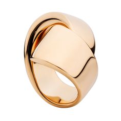 Ring from Vhernier Approx. 1.4"W 18-karat rose gold Made in Italy Elegant Rose Gold Dome Ring With Polished Finish, Elegant Rose Gold Wide Band Ring, Elegant Rose Gold Dome Ring For Formal Occasions, Modern Rose Gold Wide Band Ring With Polished Finish, Luxury Rose Gold Open Dome Ring, Luxury Rose Gold Wide Band Ring For Formal Occasions, Elegant Rose Gold Wide Band Open Ring, Elegant Rose Gold Open Ring Wide Band, Modern Rose Gold Wide Band Ring For Formal Occasions