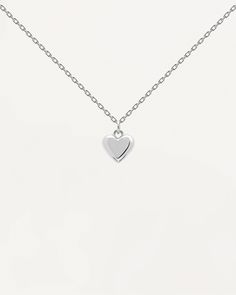 Sterling Silver Heart Pendant Charm Necklace, Tarnish Resistant, Sterling Silver Tarnish Resistant Heart Pendant Charm Necklace, Classic Polished Chain Necklace Gift, Sterling Silver Tarnish Resistant Heart Pendant Necklace, Classic Polished Chain Necklace As Gift, Classic Chain Necklace With Polished Finish For Gift, Classic Polished Chain Necklace For Gift, Classic Heart Pendant Jewelry With Sterling Silver Clasp, Classic Charm Necklaces With Clavicle Chain For Formal Occasions