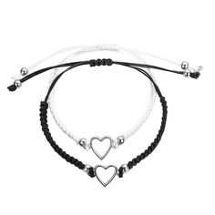 PRICES MAY VARY. 💕【High quality materials】High-quality nylon strings and stainless steel, these heart-shaped bracelets will never fade or fall off. Comfortable and safe. It's very convenient to wear. 💕【Adjustable size】High quality elastic rope design makes the bracelet suitable for most people's wrists, without worrying about the size. Elastic and durable, not easy to break and fall off. 💕【Multi layer bracelet group】The color of each bracelet matches very well. It is bright and beautiful. You Casual Heart-shaped Friendship Bracelets, Valentine's Day Heart Bracelet, Heart-shaped Adjustable Charm Bracelet For Best Friend, Casual Heart Bracelet For Valentine's Day Friendship, Casual Heart-shaped Friendship Bracelets For Valentine's Day, Casual Charm Bracelet For Valentine's Day Gift, Silver Heart Friendship Bracelets, Silver Heart-shaped Friendship Bracelets, Heart-shaped Friendship Bracelets For Mother's Day