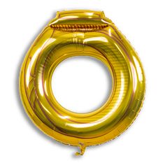 an inflatable balloon shaped like the letter o is shown on a white background