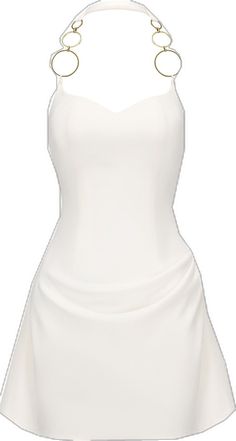 White Halter Neck Camisole With Built-in Bra, White Mini Dress With Spaghetti Straps And Built-in Bra, Feminine White Camisole For Party, White Camisole With Built-in Bra For Parties, White Camisole For Party, Elegant White Dresses With Adjustable Straps, White Elegant Dress With Adjustable Straps, Elegant White Dress With Adjustable Straps, White Fitted Cami Mini Dress