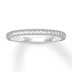 A roped texture defines this wedding band for her. Crafted to complement the matching engagement ring (sold separately), the band is fashioned in beautiful 14K white gold. Tattoo On Thigh, Dotwork Tattoo, Loose Setting Powder, Forever Wedding, Wedding Bands For Her, Gold Stock, Jewelry Advice, Womens Wedding Bands, Setting Powder