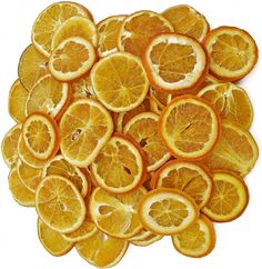 a pile of sliced oranges sitting on top of each other