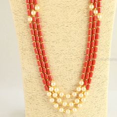 Pagadalu Chains, Coral Beads Jewellery, Pearl Necklace Indian Jewelry, Pearl Necklace Indian, Bridal Earrings Silver, Red Coral Jewellery, Coral Colour, Silver Bridal Earrings, Indian Bridal Jewellery