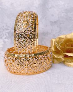 Gold plated jadau bangle “Roya”. Wide width and peak work all over. Festive Gold Bracelet With Intricate Design, Festive Gold Plated Bracelet With Intricate Design, Festive Yellow Gold Meenakari Bangle, Festive Gold-plated Bracelet With Intricate Design, Elegant Ceremonial Bangle With Zari Work, Elegant Zari Work Bangle For Ceremonial Occasions, Hand Set Yellow Gold Chandbali Bangle, Yellow Gold Kundan Bangle With Meenakari, Traditional Gold Plated Bangle For Diwali