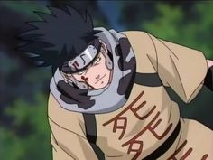 an anime character with black hair wearing a white shirt and grey helmet is flying through the air