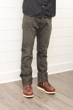 Front Rise: 10" Back Rise: 14" Leg Opening 16" - 12 oz - 100% Cotton - Button Fly - Knife Pocket - Green Thread Dark Wash Cotton Jeans For Fall, Rugged Fitted Washed Jeans, Dark Wash Pre-washed Jeans For Fall, Rugged Cotton Jeans With Standard Cut, Casual Selvedge Rigid Denim Jeans, Classic Winter Jeans For Everyday, Rugged Straight Leg Pre-washed Bottoms, Dark Wash Selvedge Jeans For Fall, Everyday Jeans With Double-needle Bottom Hem For Fall