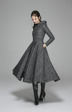 Maxi coat gray coat dress coat womens coats wool coat | Etsythis is the most popular silhouette in 2020. Dress Coat Outfit, Womens Dress Coats, Gray Coat, Bespoke Clothing, Womens Coats, Long Wool Coat, Custom Made Clothing, Maxi Coat, Grey Coat