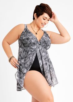 Sit pretty poolside in this swimdress by Fit4U that makes you feel effortlessly confident and sexy while supported in all the right ways. Sleeveless Swim Dress With Built-in Bra For Party, Underwire Swim Dress With Built-in Bra, Solid Sleeveless Swim Dress With Built-in Bra, Black Stretch Swim Dress With Built-in Bra, Sleeveless Black Swim Dress With Built-in Bra, Plus Size One Piece, Plus Size Swim, Plus Size Designers, Ashley Stewart