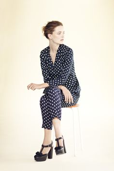 Orla Kiely lookbook for spring summer resort 13 Polka Dot Jumpsuit, Orla Kiely, Photography Illustration, Casual Fall Outfits, Casual Fall, Women's Casual, Women's Tops, Casual Women, Wrap Dress