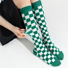 Material: Cotton Green Casual Knee-high Socks For Stocking Stuffer, Green Knee-high Socks For Stocking Stuffers, Playful Fitted White Socks, Green Fitted Casual Knee-high Socks, Casual Green Fitted Knee-high Socks, Green Casual Knee-high Socks, Casual Green Knee-high Socks, Playful White Winter Socks, Playful Green Winter Socks