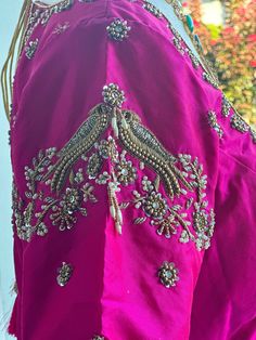 Embroidery Blouse Size : 38-42 For more details ,please send an email to info@haascollections.com Pink Embellished Blouse With Traditional Drape, Festive Designer Tops With Embroidered Sleeves, Silk Blouse With Floral Embroidery For Reception, Traditional Long Sleeve Embellished Blouse Piece, Anarkali Style Long Sleeve Embellished Blouse Piece, Traditional Blouse With Embroidered Sleeves For Designer Wear, Festive Blouse With Embroidered Sleeves, Traditional Embellished Embroidered Top For Wedding, Traditional Embroidered Sleeves Festive Blouse