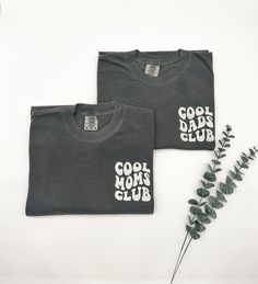 Embroidered Cool Dads Moms Club Comfort Colors T-shirt, Mom-Dad Shirt, Special Parent shirt, Daddy Tee, Dad to be, Father's Shirt, Cool Dad 🎈WELCOME TO LoveStitchesCo If you are looking for soft, comfy, first-rate t-shirts, you're in the right place! Here at LoveStitchesCo, we love what we do and strive to make your shopping experience just right for you. If you have any questions, concerns, or comments about our products, feel free to shoot us a message anytime. Even on weekends and holidays, Mom And Dad Shirts, Mom And Dad Tshirts, Dad Shirts, Gray Cotton Family Matching T-shirt, Dad To Be Shirt, Father's Day Unisex Crew Neck T-shirt, Cat Dad Shirt, Father Shirts, Shirt Store