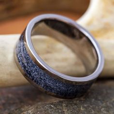 Black Deer Antler Wedding Band Deer Antler Wedding Band, Deer Antler Wedding, Black Antlers, Ring Armor, Antler Wedding Band, Antler Wedding, Black Deer, Unique Mens Rings, Inlay Jewelry