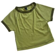 Brand: Wild Fable Size: Xs Color: Green New With Tags Length: 16” Approximately Pit To Pit: 13” Approximately Y2k Ribbed Crew Neck Top, Casual Ribbed Cropped Cotton T-shirt, Casual Ribbed T-shirt For Spring, Green Stretch Cotton Cropped T-shirt, Sporty Ribbed Crew Neck Tops, Casual Green Short Sleeve Crop Top, Y2k Ribbed Tops For Spring, Green Ribbed Trendy T-shirt, Green Ribbed Relaxed Fit Tops