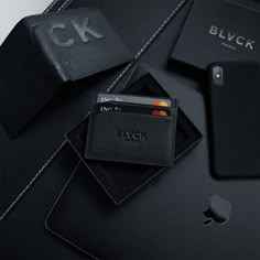 Introducing the first set of classic Blvck leather wallets. Our 'Classic Card Holder' is a staple in anyone's pocket and features a subtle, embossed logo across the bottom that gives a defining look to any outfit. Made from luxurious 100% Saffiano Leather, all our leather goods are designed to last a lifetime and are the perfect way to elevate your lifestyle. This wallet fits up to 4 cards for quick and easy access. Designed for those that want to keep the bulk down but still need to keep hold o Men Luxury Lifestyle, Matte Black Accessories, Mens Luxury Lifestyle, Just Black, Classic Card, Black Leather Wallet, Luxury Wallet, Black Everything, Black Card