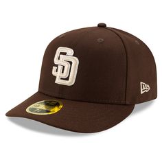 Men's San Diego Padres New Era Brown Alternate 2020 Authentic Collection On-Field Low Profile 59FIFTY Fitted Hat Padres Hat, San Diego Padres Hat, Sd Logo, Jackie Robinson Day, Mlb Postseason, Mlb Hats, Jackie Robinson, Los Angeles Angels, San Diego Padres