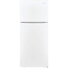 a white refrigerator freezer sitting on top of a counter