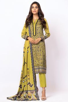 Green Cotton Long Sleeve Salwar Kameez, Long Sleeve Cotton Lawn Suit For Eid, Cotton Long Sleeve Lawn Suit For Eid, Unstitched Long Sleeve Cotton Lawn Suit, Unstitched Cotton Lawn Suit With Long Sleeves, Green Unstitched Long Sleeve Suit, Pista Green Unstitched Suit With Printed Motifs, Pista Green Cotton Sets With Dabka Details, Green Long Sleeve Mulmul Sets