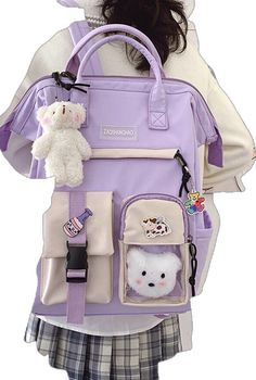 High School Bags, Travel Rucksack, Purple Backpack, Colorful Backpacks, Backpack Women, Candy Colors, Womens Backpack, High School, Candy