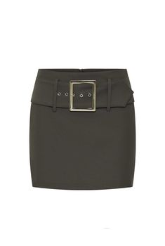 The Lloyd Skirt by Nakedvice is a mid rise mini skirt. Featuring a removable belt with silver buckle, The Lloyd Skirt is the perfect mid-rise mini skirt. Pair with The Lloyd Jacket for a matching set.

Jessica is 171cm and wears a size S. 
 Size: XS, S, M, L, XL, XXL; Colour: MOSS Fitted Mini Length Bottoms With Belt Loops, Belted Fitted Mini Skirt Skort, Fitted Belted Mini Skort, Fitted Mini Skort With Belt, Fitted Mini Skirt Skort With Belt, Elegant Mini Skirt With Belt Detail, High-waist Fitted Mini Skirt With Belt Loops, Chic Mini Length Bottoms With Belt, Chic Mini Bottoms With Belt