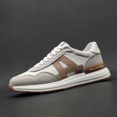 Men Fashion Patchwork Leather Casual Running Sneakers-RAIIFY Gray Leather Sneakers With Laces, White Suede Low-top Leather Shoes, Gray Leather Sneakers With Vulcanized Sole, Gray Leather Sneakers With Round Toe, Casual High-top Sneakers With Leather Sole For Sports, Gray Leather High-top Sneakers With Laces, Casual Gray Leather High-top Sneakers, Gray Leather High-top Sneakers With Round Toe, Gray Leather Sneakers With Leather Sole