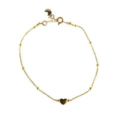 18k Yellow Gold Polished Center Heart with Beads Bracelet 7 inches with extra rings starting at 6.50 inches Elegant Yellow Gold Heart Bracelet With Beads, Elegant Yellow Gold Heart Beads Bracelet, Elegant Beaded Bracelet With Heart Charm For Valentine's Day, Elegant Yellow Gold Bracelet With Heart Beads, Elegant Gold Charm Bracelet With Heart Beads, Elegant Charm Bracelet With Heart Beads, Gold Elegant Heart Beads Bracelet, Elegant Gold Heart Beads Bracelet, Elegant Charm Bracelet With Heart And Round Beads