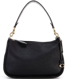 COACH Cary Pebble Leather Crossbody Bag | Dillard's Cary Bag, Black Mini Bag, Cross Shoulder Bags, Black Leather Crossbody Bag, Bags Aesthetic, Black Shoulder Bag, Cute Bags, Dillard's, Coach Purses