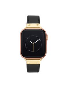 Compliment your Apple Watch® with this modern and stylish leather replacement strap. Apple Watch Bands Women, 2023 Wardrobe, Apple Watch Leather, Best Apple Watch, Gold Apple Watch, Apple Watch 42mm, Gold Apple, Apple Watches, Apple Watch Accessories