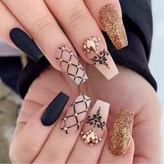 Nail Diamond, Nagel Tips, Coffin Press On Nails, Cross Art, Colorful Nails, Diamond Nails, Uñas Acrilicas, Valentine's Day Nails