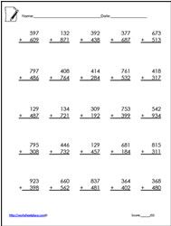 3 Digit Addition Worksheet 3 Addition Worksheets Worksheets Basic Addition Worksheets