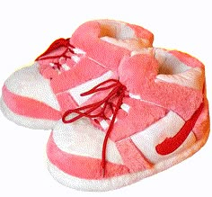 Sneaker Slippers in Pink Valentine Look – Comfy adult AJ slippers for men and women