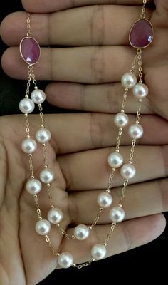 Akoya Pearl Ruby Necklace 14k Gold 7.80 mm 19 3/4 Certified $2,450 820424 - Certified Estate Jewelry Fine Jewelry 14k Gold Round Pearl Necklace, Fine Jewelry Single Strand Round Necklace, Fine Jewelry Single Strand Round, Luxury 14k Gold Necklace With High Luster, Luxury 14k Gold Pearl Chain Jewelry, Luxury High Luster 14k Gold Necklace, Yellow Gold Akoya Pearl Round Jewelry, Yellow Gold Akoya Pearl Jewelry, Yellow Gold Jewelry With Akoya Pearl