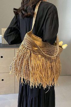 Rattan Accessories, Handwoven Bag, Jelly Bag, Raffia Bag, Woven Bag, Shoulder Tote Bag, Bird In Bag, Trending Dresses, Bag For Women