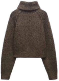 Cozy Brown Soft Knit Cropped Sweater, Cozy Brown Textured Knit Cropped Sweater, Cozy Brown Cropped Soft Knit Sweater, Brown Soft Knit Cropped Sweater For Winter, Turtleneck Cropped Soft Knit Sweater, Cropped Soft Knit Turtleneck Sweater, Cozy Soft Knit Cropped Sweater For Fall, Cozy Stretch Cropped Chunky Knit Sweater, Cozy Stretch Chunky Knit Cropped Sweater