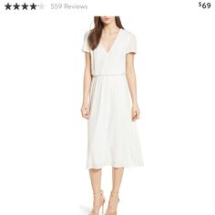 New Without Tags. Still On Nordstrom Website For Full Price. Soft, Comfy, Gauzy Dress Perfect For Spring And Summer! Passing Through A Smoke And Pet Free Home. Ships Today. Flattering V-neck Spring Dresses, Flowy V-neck Midi Dress For Work, White Flowy V-neck Midi Dress, Feminine V-neck Midi Dress For Date Night, Spring Midi Dress With Surplice Neckline For Date Night, Elegant Flowy V-neck Midi Dress, Elegant V-neck Midi Dress For Day Out, Elegant Flowy V-neck Dress For Spring, Elegant Flowy Midi Length V-neck Dress