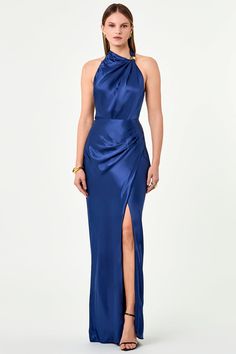 Dresses – NICHOLAS Pre-draped Halter Neck Party Maxi Dress, Pre-draped Halter Neck Evening Dress For Gala, Pre-draped Halter Evening Dress, Formal Pre-draped Halter Neck Evening Dress, Ruched Draped Halter Dress For Evening, Formal Pre-draped Halter Neck Maxi Dress, Silk Halter Neck Formal Gown, Elegant Evening Halter Neck Pre-draped Maxi Dress, Halter Neck Ruched Evening Dress