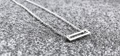 "Sterling Silver Open Rectangle Necklace A sleek, minimal, solid sterling open rectangle, suspended from a bright sterling silver cable chain. Sleek and contemporary. Versatile and ideal for layering and wearing everyday. Necklace shown above measures 16\" in length, end-to-end. Available in 6 lengths. Please make your selection from drop down menu. Necklace extender available here: https://www.etsy.com/listing/860614919/sterling-silver-extender-chain-necklace Open rectangle measures 20mm by 5mm Minimalist Necklace With Rectangular Links Gift, Minimalist Rectangular Link Necklace As Gift, Minimalist Sterling Silver Oblong Jewelry, Minimalist Jewelry With Delicate Rectangular Chain, Minimalist Rectangular Jewelry With Delicate Chain, Minimalist Rectangular Box Chain Jewelry, Minimalist Silver Rectangular Jewelry, Modern Everyday Necklace, Minimalist Sterling Silver Necklace With Rectangular Links