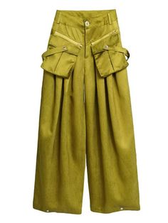 Style: Streetwear Waist Type: High Decoration: Pockets Elasticity: Slight Stretch Pant Style: Wide Leg Pants Material: Cotton and Polyester Fit Type: Loose Length: Full Length Closure Type: Zipper Fly Color: Olive Green Size Chart (in) Size Waist Hip Pants Pant Length S 25.98 46.46 27.17 44.49 M 27.56 48.03 27.95 44.88 L 29.13 49.61 28.74 45.28 XL 30.71 51.18 29.53 45.67 Size Chart (cm) Size Waist Hip Pants Pant Length S 66 118 69 113 M 70 122 71 114 L 74 126 73 115 XL 78 130 75 116 Minimalist Winter, Trouser Design, Porto Rico, Pockets Pants, Style Wide Leg Pants, Creation Couture, Pantalon Large, Style Streetwear, Pocket Pants