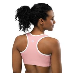 This gorgeous lovable cuties pink sports bra is made from moisture-wicking material that stays dry during low and medium intensity workouts. The bra has support material in the shoulder straps, double layer front, and a wide elastic band to ensure constant support.• 82% polyester, 18% spandex• Fabric weight: 6.78 oz/yd² (230 g/m²), weight may vary by 5%• Moisture-wicking fabric• Four-way stretch material• Scoop neckline and racerback• Flat seams and bias binding that minimize rubbing• Best for A–C cups• Support material in the shoulder straps, double-layered front, and a wide elastic band under breasts for extra supportThis product is made especially for you as soon as you place an order, which is why it takes us a bit longer to deliver it to you. Making products on demand instead of in bu Pink Racerback Sports Bra With Built-in Bra, Fitted Pink Sweat-resistant Sports Bra, Fitted Pink Sweat-resistant Activewear, Fitted Sweat-resistant Pink Activewear, Pink Breathable Sports Bra, Pink Sports Crop Top With Built-in Bra, Pink Breathable Sports Bra For Sports Events, Pink Sweat Resistant Sports Bra, Pink Sweat-resistant Sports Bra