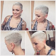 Short Hair Shaved Sides, Makeover Videos, Hair Mullet, Mullet Hairstyle Women, Gray Hair Cuts