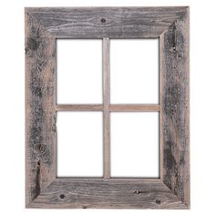 an old wooden window with four panes