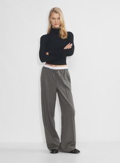 EQUITY PANT | Aritzia Aritzia Style, Tna Leggings, Women Dress Pants, Work Closet, Material Gworl, Silk Joggers, Tartan Pants, Monochromatic Fashion, Trousers Casual