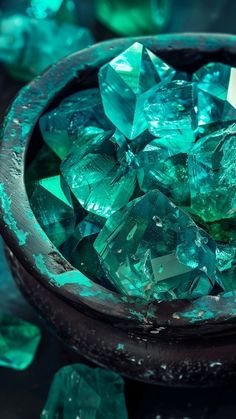 Teal Crystals Aesthetic, Magic Crystal Aesthetic, Teal Green Aesthetic, Sapphire Wallpaper, Iphone Wallpaper Texture, Deep Winter Colors, Crystal Aesthetic, Crystal Diamond