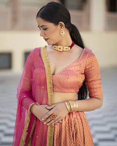 Kanchali-Kalidar Pink Lehenga Set - www.riafashions.com Choli Blouse, Lehenga Suit, Online Shopping India, Lehenga Online, Pink Lehenga, Net Dupatta, Lehenga Choli, Lehenga, Are You The One