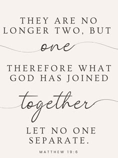 a quote that says, they are no longer two but one