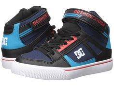 DC Kids Pure High-Top EV (Little Kid/Big Kid) Scratch-resistant Synthetic High-top Sneakers, High-top Fade-resistant Skate Shoes For Skateboarding, High-top Fade-resistant Skate Shoes, Fade-resistant High-top Skate Shoes For Skateboarding, High-top Scratch-resistant Skate Shoes, Mid-top Synthetic Skate Shoes Fade-resistant, Sporty Scratch-resistant High-top Sneakers, Sporty Sneakers With Elastic Laces For Skateboarding, Scratch-resistant Round Toe Skate Shoes For Sports